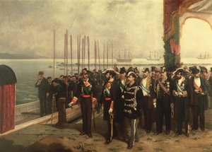 Embarkation of Amadeo I of Savoy for Spain by Luis Alvarez Catalá